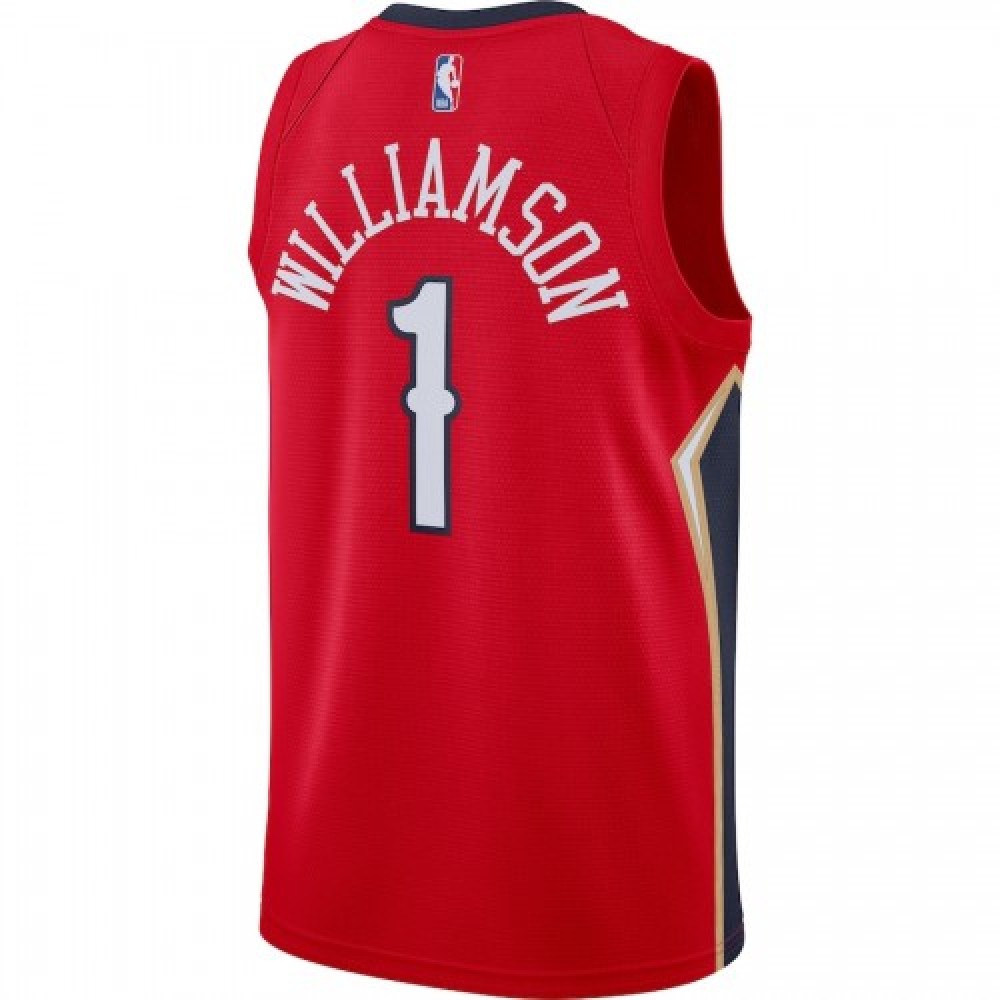Men's New Orleans Pelicans Zion Williamson #1 Jordan Red 20/21 Jersey-Statement Edition-Pro Kit Vault | Brand New 26/27 Sports Jerseys